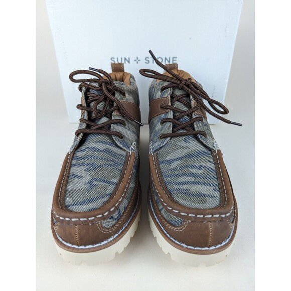 Sun Stone Boots Mens 9.5 Kohen Camo Lace Up Chukka Moc Toe Ankle Top Shoes NEW main image 5